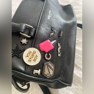 Saint Laurent Paris small black purse with pins